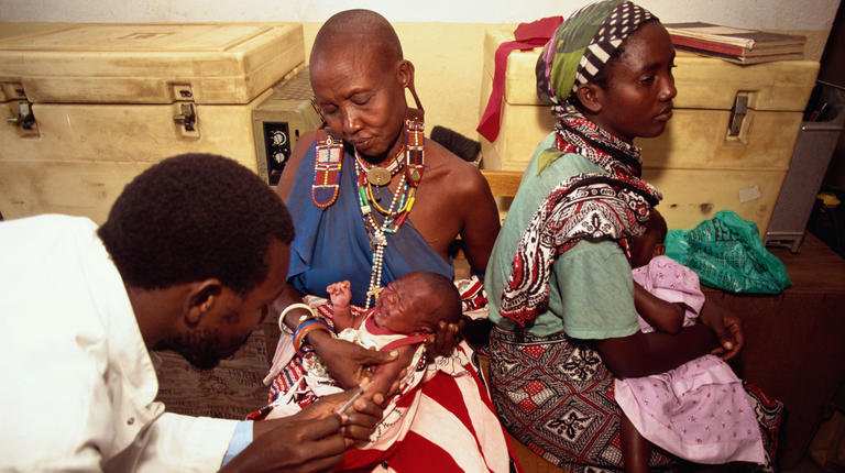 Immunization clinic in Kenya