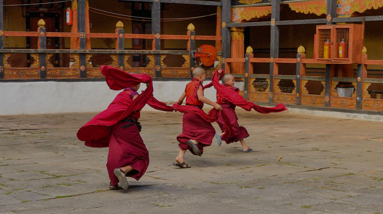 Monks, Bhutan
