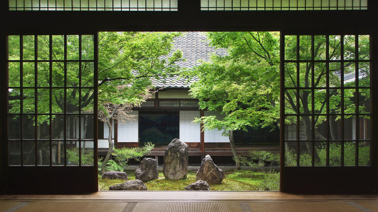Japan ryokan garden