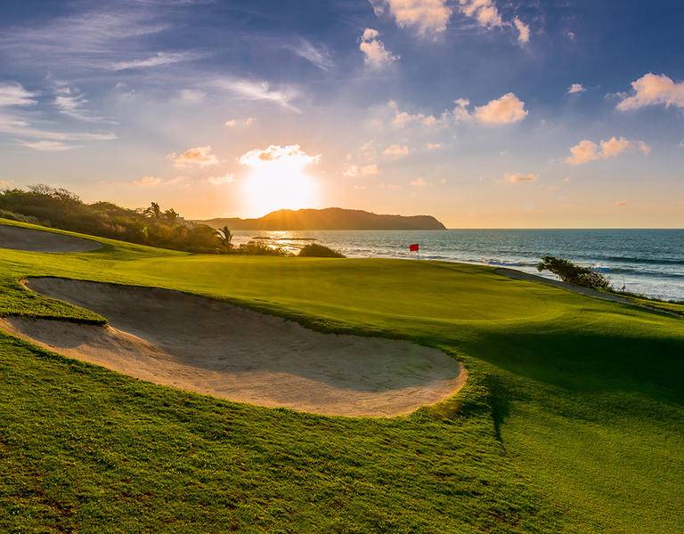 sunny seaside golf course