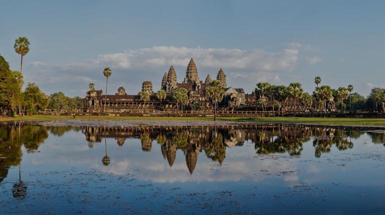 Angor Wat with water in front