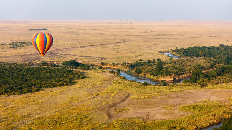 Hot air ballooning over Masai Mara, Kenya