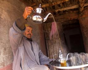  Berber man pouring tea, Atlas Mountains, Morocco